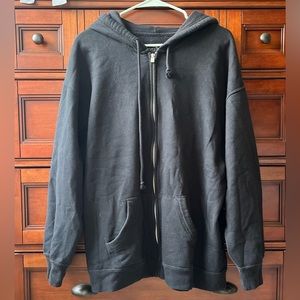 Black hollister zip up jacket